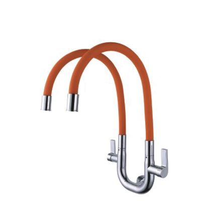 ERN 2336 WD - FLEXI WALL DOUBLE SINK TAP - ORANGE