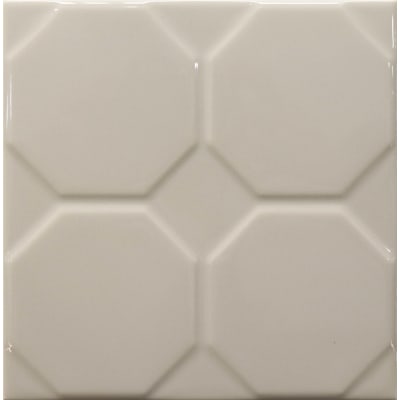 150X150MM HANDMADE BUNGA MIX LIGHT GREY GLOSSY (A) (YH)