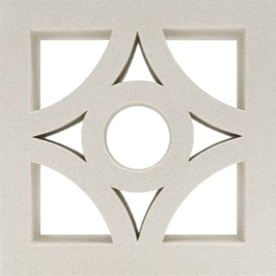 190X190X65MM CEMENT BREEZE BLOCK # (VCB-020) TALY (WHITE)
