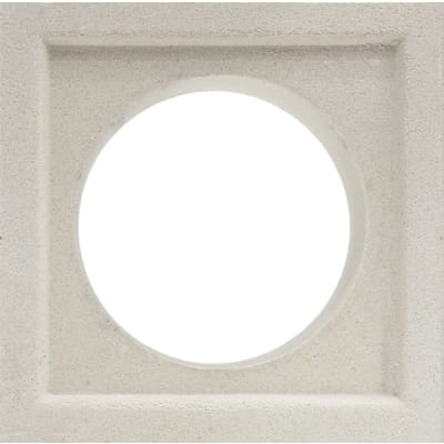 190X190X65MM CEMENT BREEZE BLOCK # (VCB-017) BALL (WHITE)