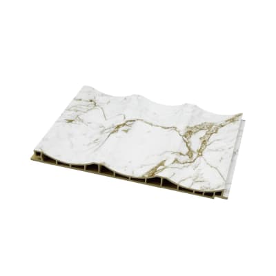 15X200X2900MM FLUTED PANEL 200 # WHITE GOLD MARBLE